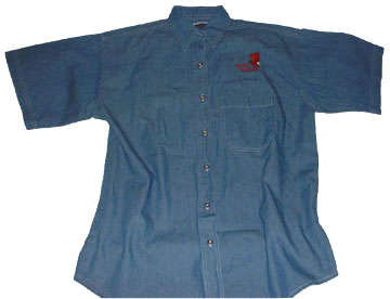 NCCU Short Sleeve Denim Shirt_LRG