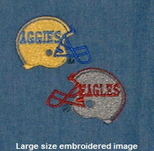 Aggie Eagle Classis Short Sleeve Denim_Emb