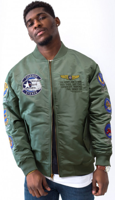 Tuskegee Airmen Green Bomber Jacket - 2022