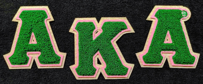 AKA Letters Chenille Patch - Green 2023