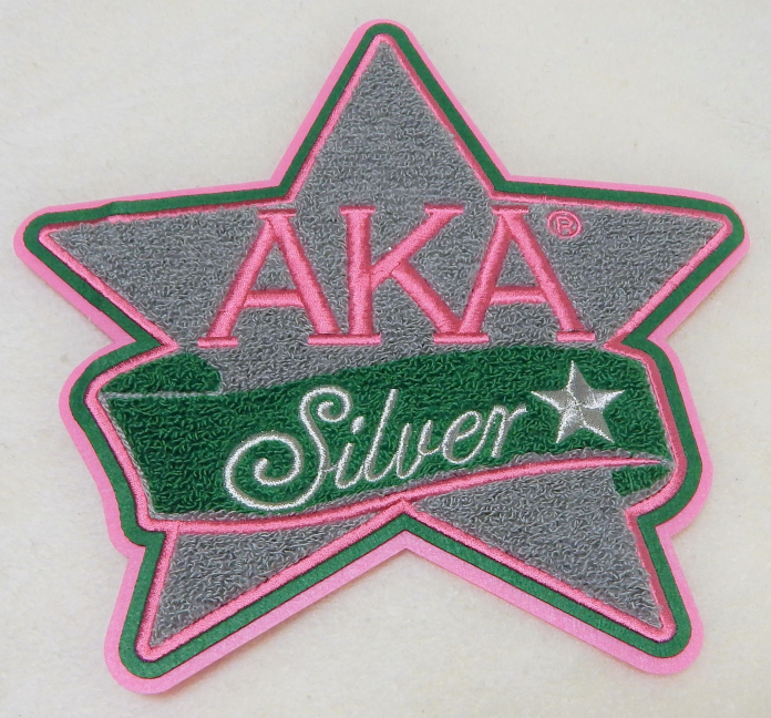 AKA Chenille Silver Star Patch