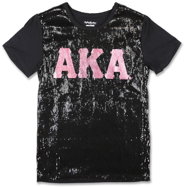 AKA Black Sequins Tee - 2022