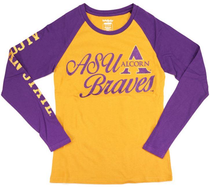 Alcorn State Women's Sparkling Letter Long-Sleeve Tee - 2024