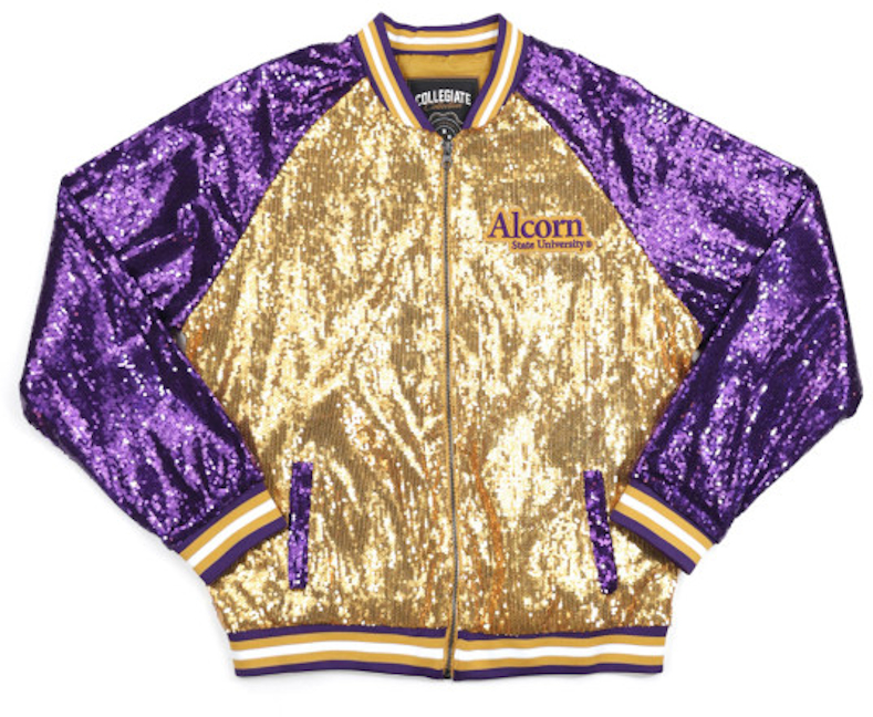 Alcorn State Women's Sequin Jacket with Sequin Sleeves - 2024
