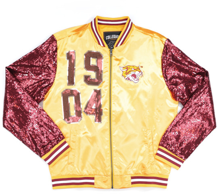 Bethune Cookman Satin Jacket with Sequin Sleeves - 2024