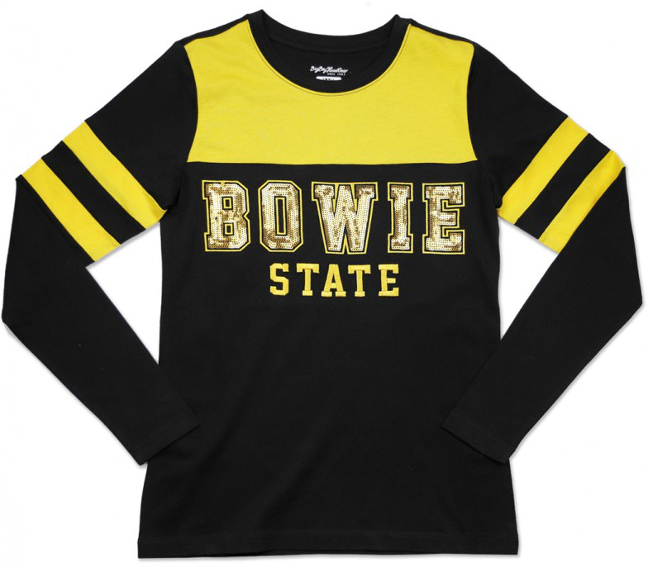 Bowie State Women's Sequin Long-Sleeve Tee - 1920