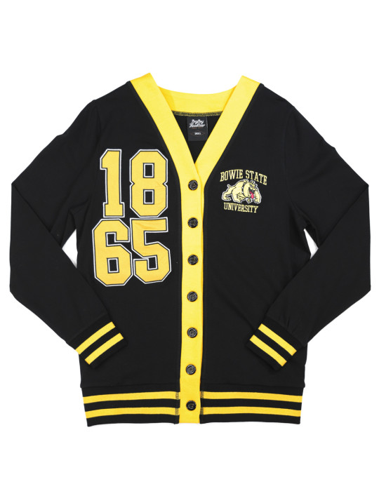 Bowie State Black Men's Cardigan - 2024