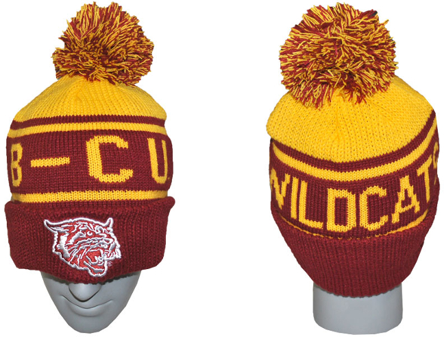 Bethune Cookman Beanie w/ Puffball - 2