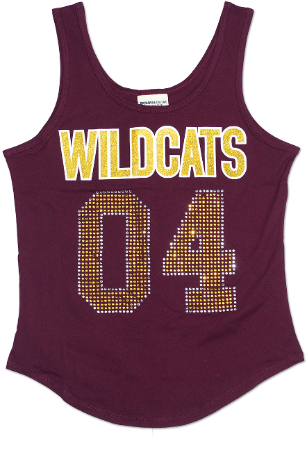 Bethune Cookman Female Rhinestone Tank Top - 1718