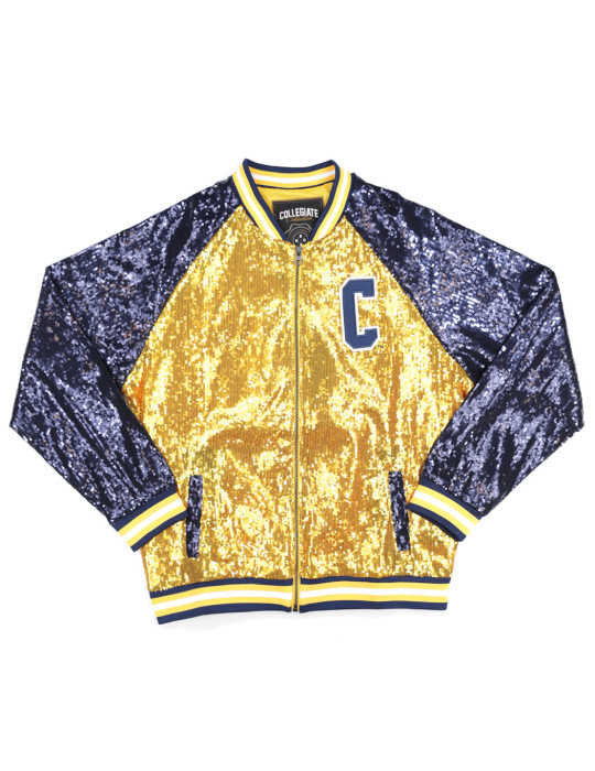 Coppin State Women's Sequin Jacket with Sequin Sleeves - 2024