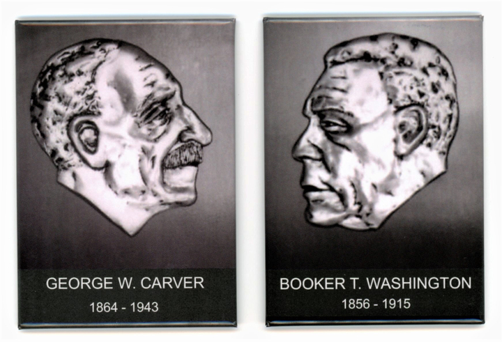 George W. Carver - Booker T. Washington Magnets - Set of 2