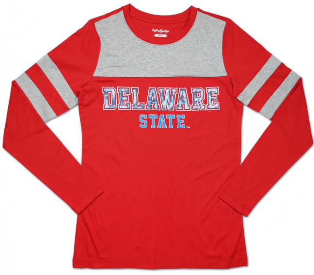 Delaware State Women's Sequin Long-Sleeve Tee - 1920