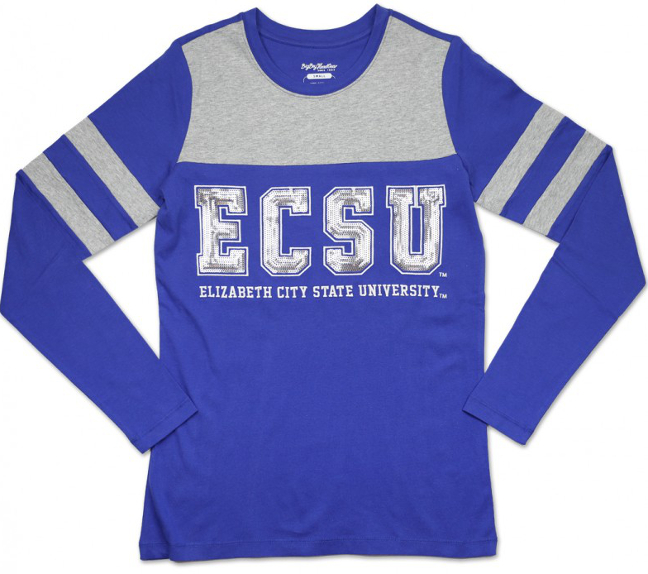 ECSU Women's Sequin Long-Sleeve Tee - 1920