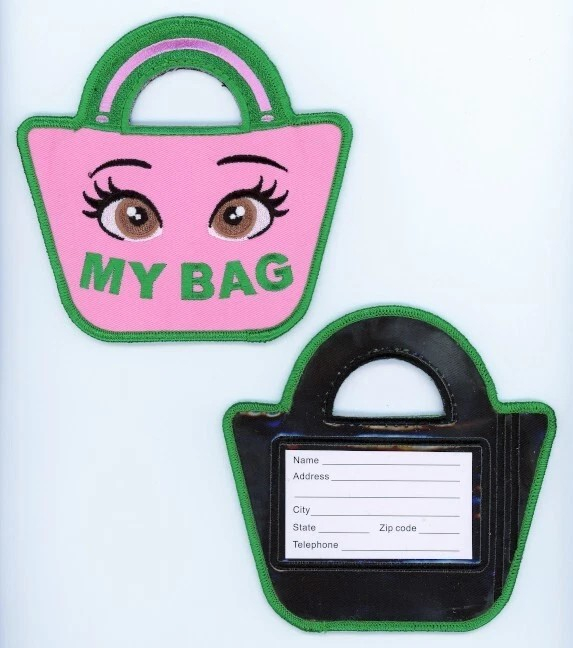 Eyes Pink 7 Green My Bag Purse Luggage Tags - Set of 2