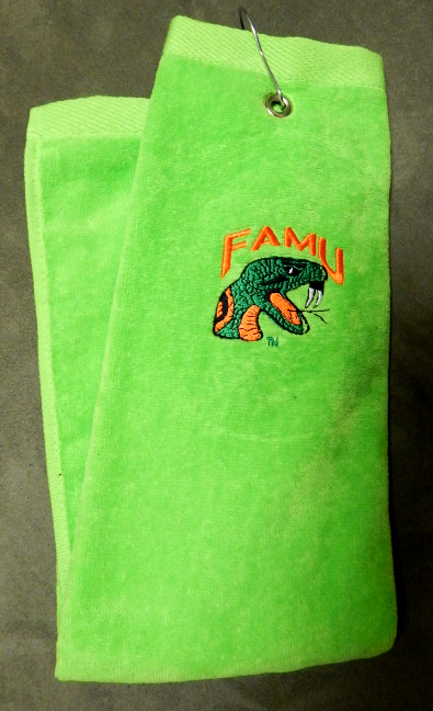 Florida A&M Light Green Golf Towel - FO