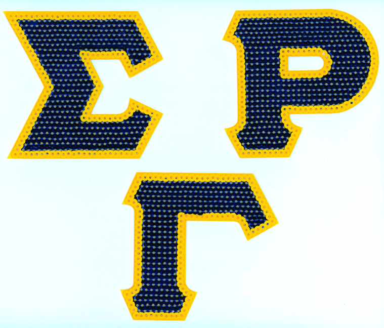 Sigma Gamma Rho Sorority Sequin Letter Patches