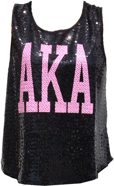 AKA Black Sequins Tank Top