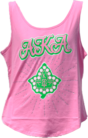 AKA Pink Rhinestone Tank Top