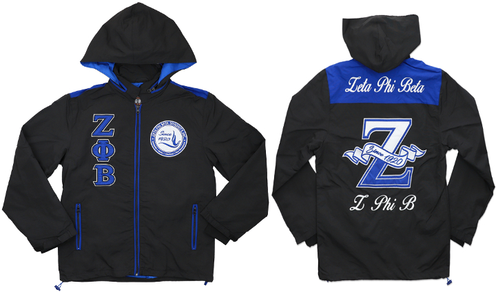 Zeta Black Windbreaker - 1819