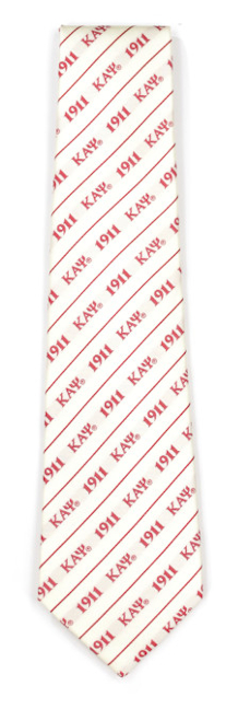 Kappa Cream Letters Silk Tie - 2023
