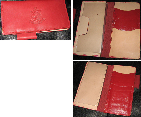 Kappa Leather Checkbook Cover