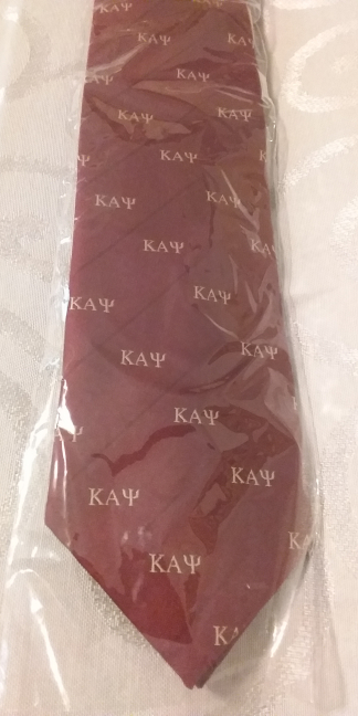 Kappa Satin Jacquard Crimson and Creme Tie - WW