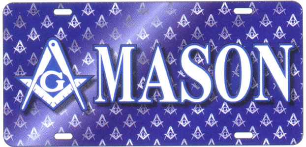 Mason Printed Crest License Plate