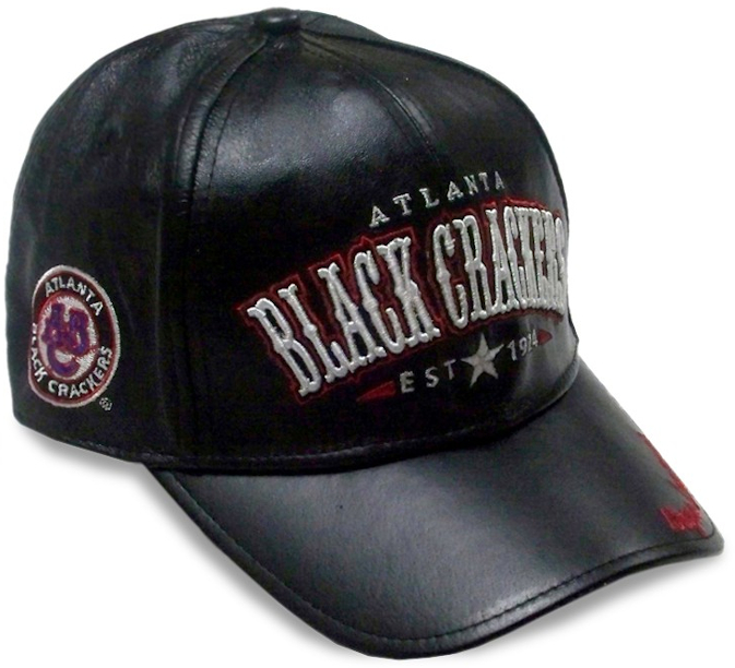 Negro Baseball Atlanta Black Crackers Legends Leather Cap_NLL041BC