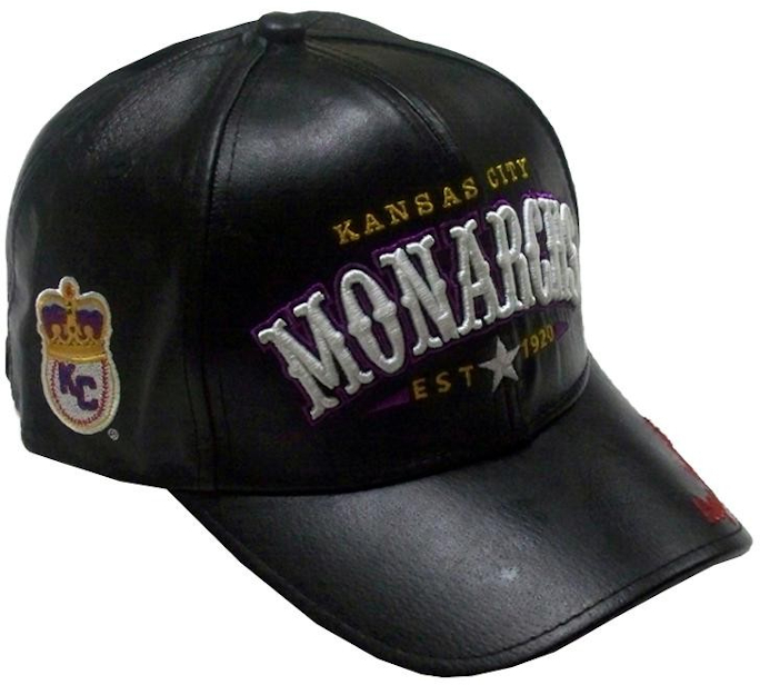 Negro Baseball Kansas City Monarch Legends Leather Cap