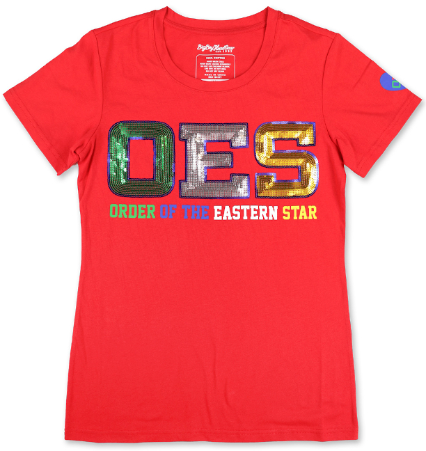 Order of the Eastern Star Sequin Patch Tee
