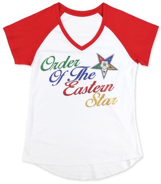 OES White V-Neck Tee - 2023