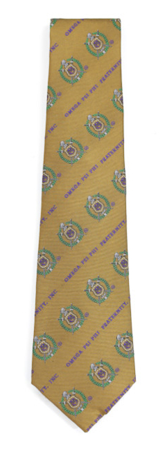 Omega Old Gold Shield Silk Tie - 2023