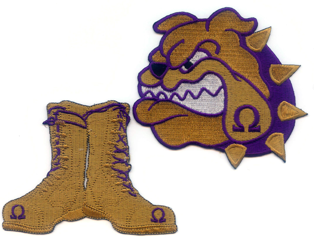 Omega Boots Bulldoghead - Set of 2 Patches