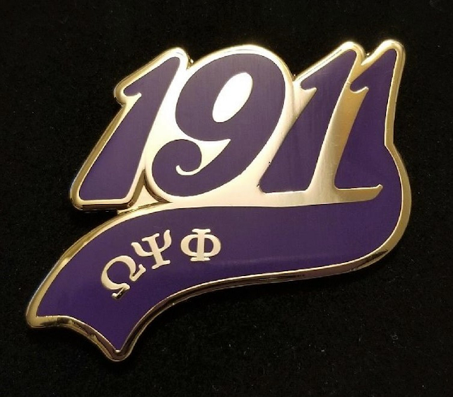 Omega Psi Phi Fraternity Tail Pin