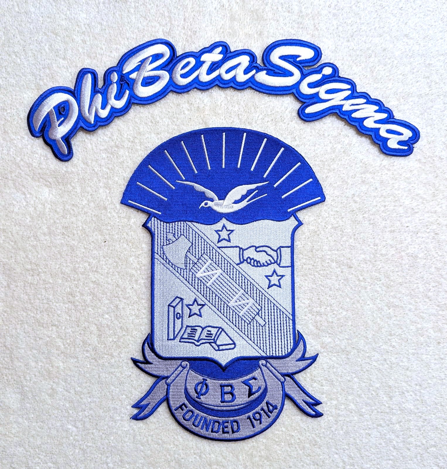 Phi Beta Sigma Shield & Rocker Patch Set