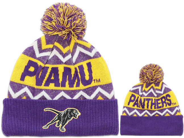 Prairie View A&M Beanie w/ Puffball - 1920b