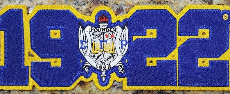 Sigma Gamma Rho Sorority Tackle Twill Year Patch