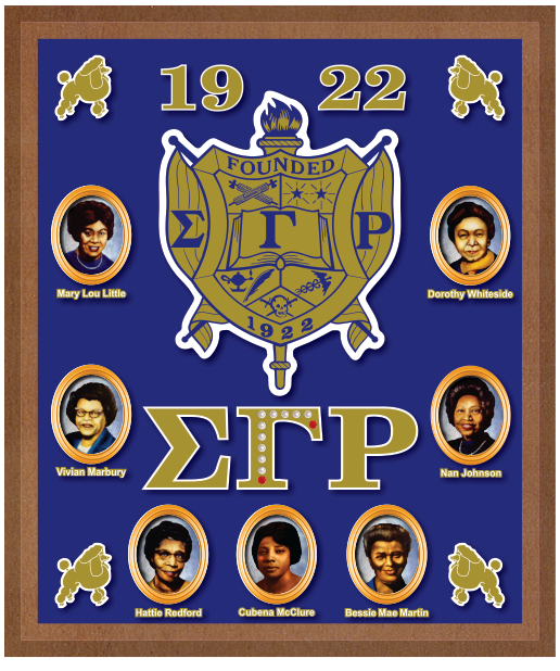 Sigma Gamma Rho Sorority Acrylic Topped Founder Wall Plaque - CQ