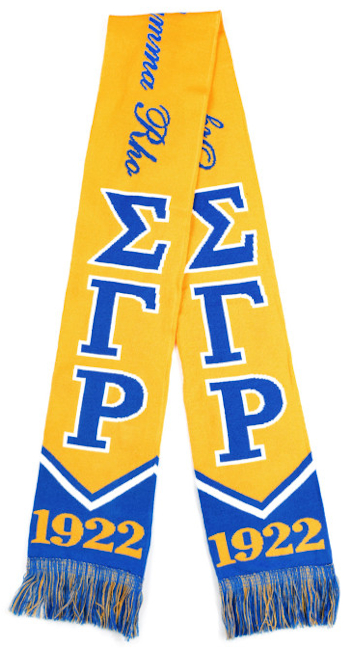 Sigma Gamma Rho Sorority Gold Scarf - 2023