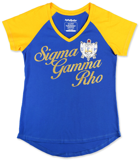 Sigma Gamma Rho Sorority Royal V-Neck Tee - 2023