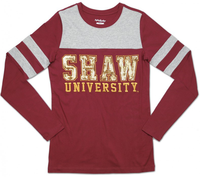 Shaw University Women's Sequin Long-Sleeve Tee - 1920