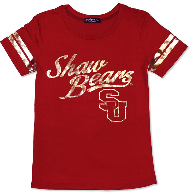 Shaw University Female Foil Tee - 1819