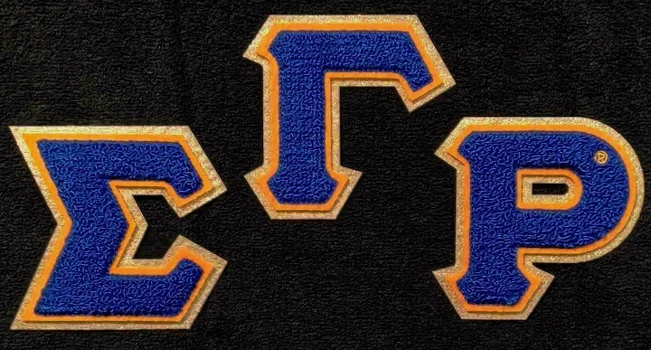 Sigma Gamma Rho Sorority Letters Chenille Patch - Blue