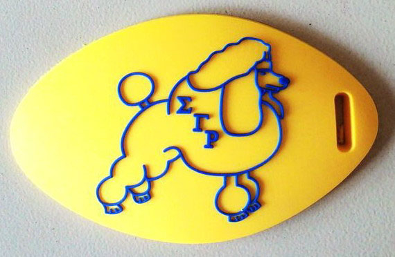 Sigma Gamma Rho Sorority Oval Luggage Tags