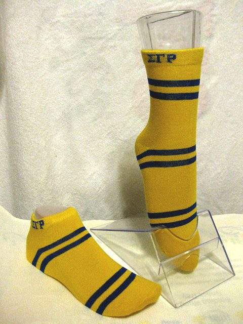 Sigma Gamma Rho Sorority Striped Socks