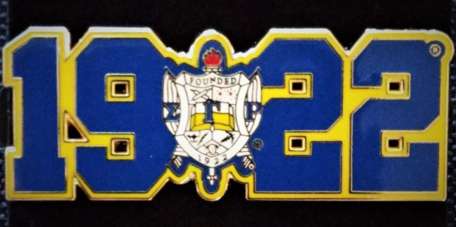 Sigma Gamma Rho Sorority Year Crest Pin - FO