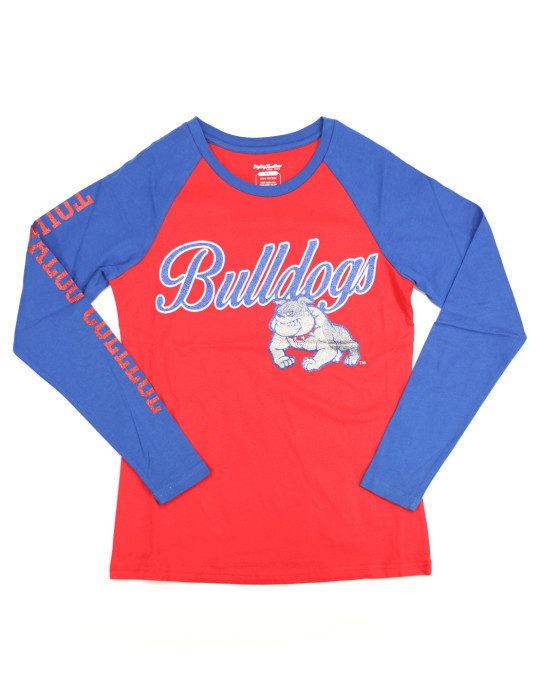 Tougaloo Women's Sparkling Letter Long-Sleeve Tee - 2024