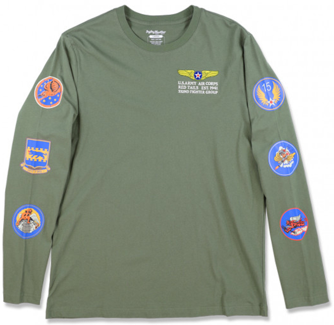 Tuskegee Airmen Green Long Sleeve Tee - BB