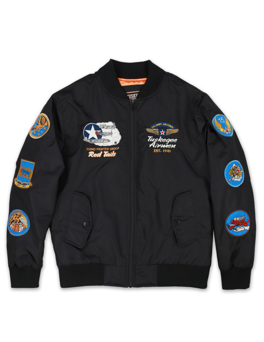 Tuskegee Airmen Black Bomber Jacket - 2024