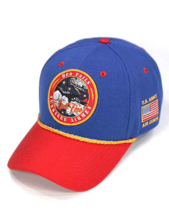 Tuskegee Airmen Cap - Red & Blue Red Tails